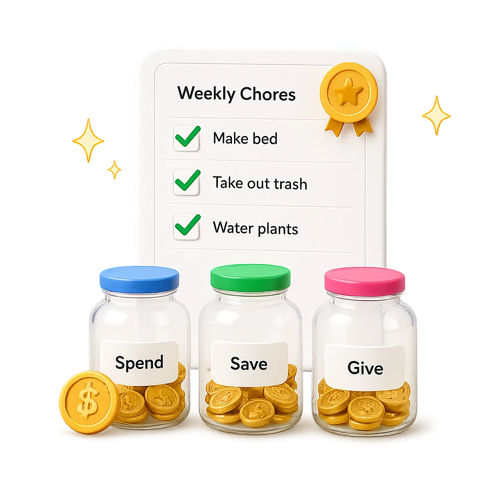 Assign chores and allowance illustration