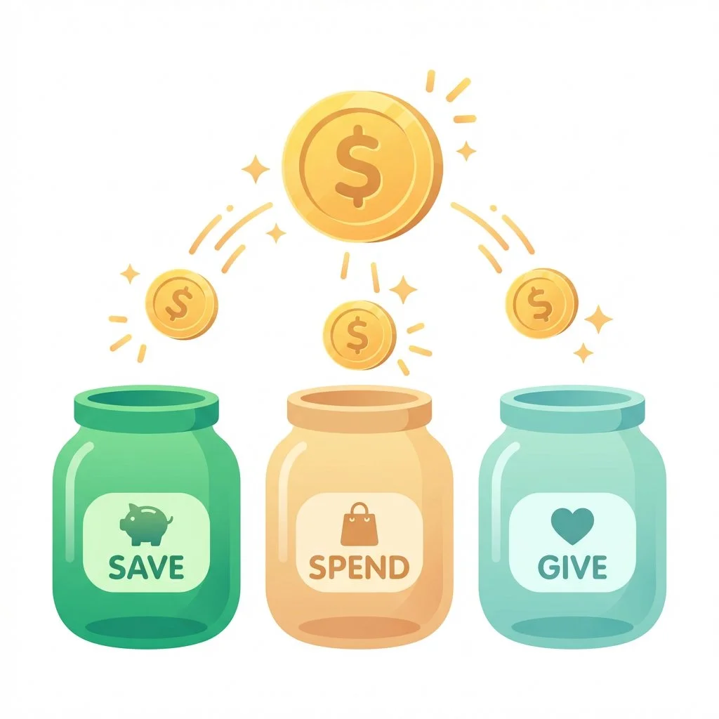 Kids earn and sort their money